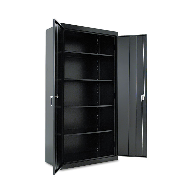 black storage shelf