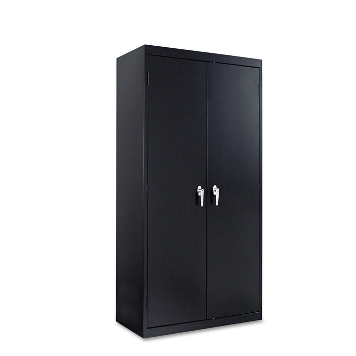 Assembled 72" High Heavy-Duty Welded Storage Cabinet, Four Adjustable Shelves, 36w x 18d, Black