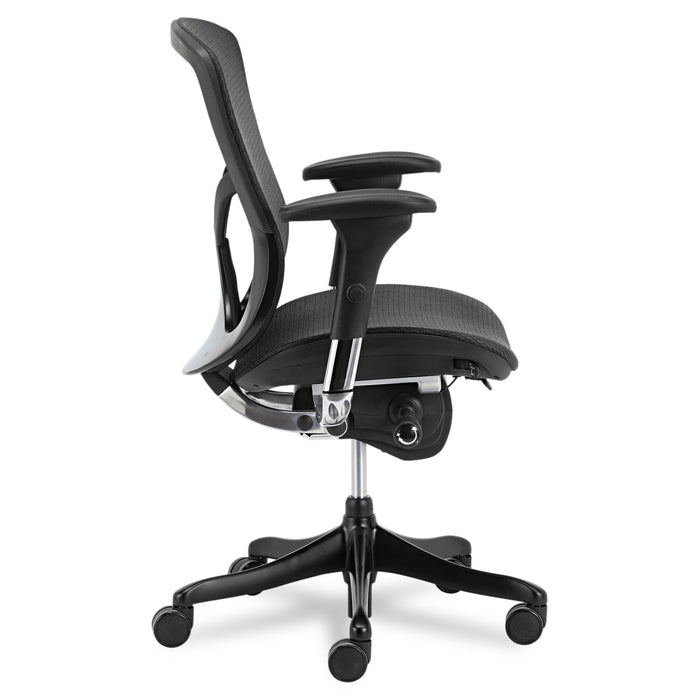 Alera EQ Series Ergonomic Multifunction Mid-Back Mesh Chair, Supports Up to 250 lb, Black