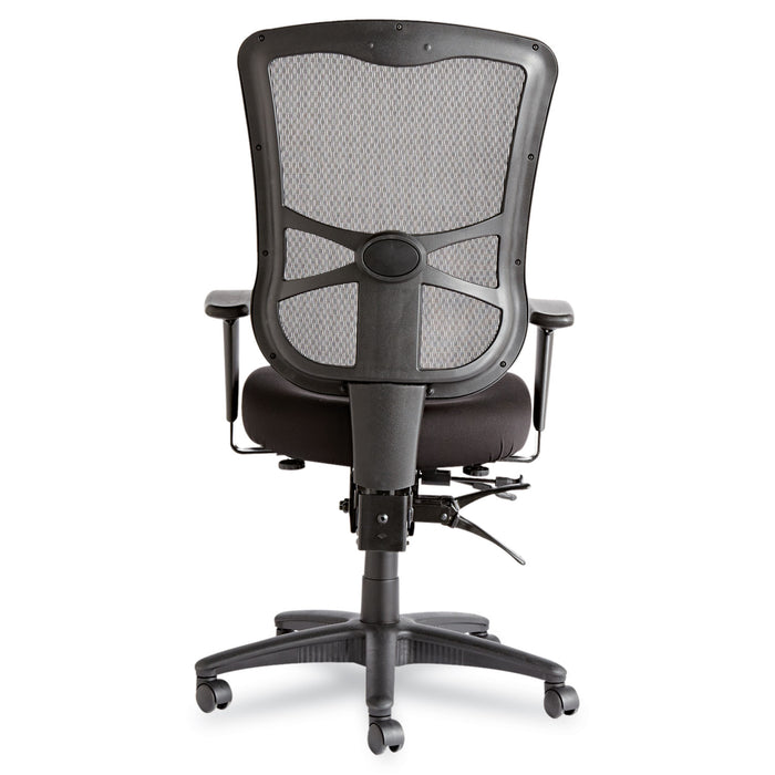 Alera Elusion Series Mesh High-Back Multifunction Chair, Supports Up to 275 lb, 17.2" to 20.6" Seat Height, Black