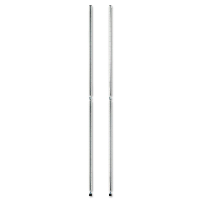 Stackable Posts For Wire Shelving, 36" High, Silver, 4/Pack