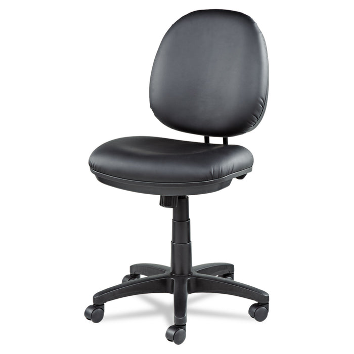 Alera Interval Series Swivel/Tilt Task Chair, Bonded Leather Seat/Back, Up to 275 lb, 18.11" to 23.22" Seat Height, Black