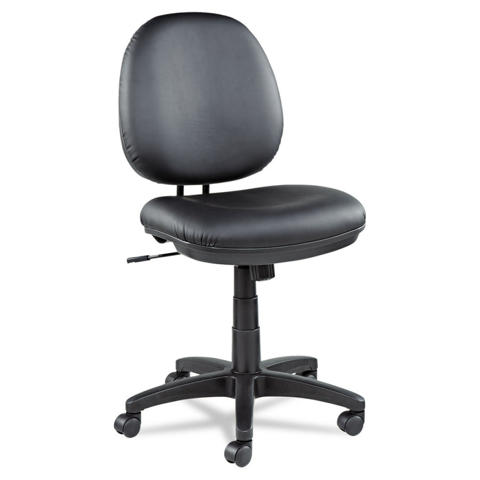 Alera Interval Series Swivel/Tilt Task Chair, Bonded Leather Seat/Back, Up to 275 lb, 18.11" to 23.22" Seat Height, Black