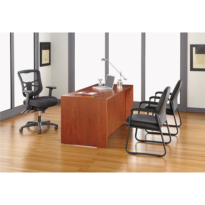 Alera Elusion Series Mesh High-Back Multifunction Chair, Supports Up to 275 lb, 17.2" to 20.6" Seat Height, Black