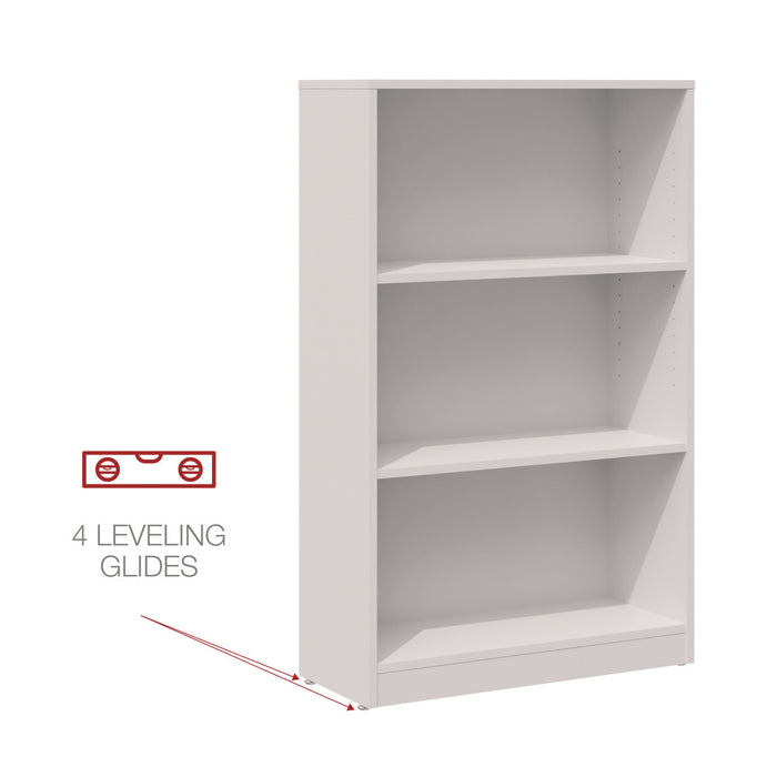 Three-Shelf Bookcase, 27.56" x 11.42" x 44.33", White