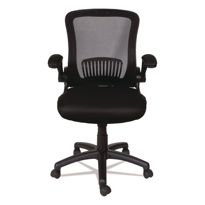 Alera EB-E Series Swivel/Tilt Mid-Back Mesh Chair, Supports Up to 275 lb, 18.11" to 22.04" Seat Height, Black