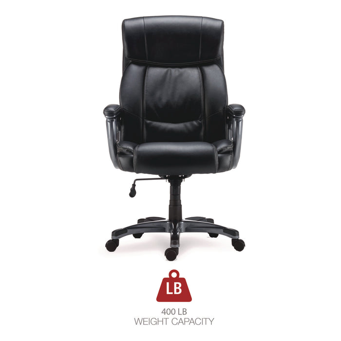 Alera Egino Big and Tall Chair, Supports Up to 400 lb, Black Seat/Back, Black Base