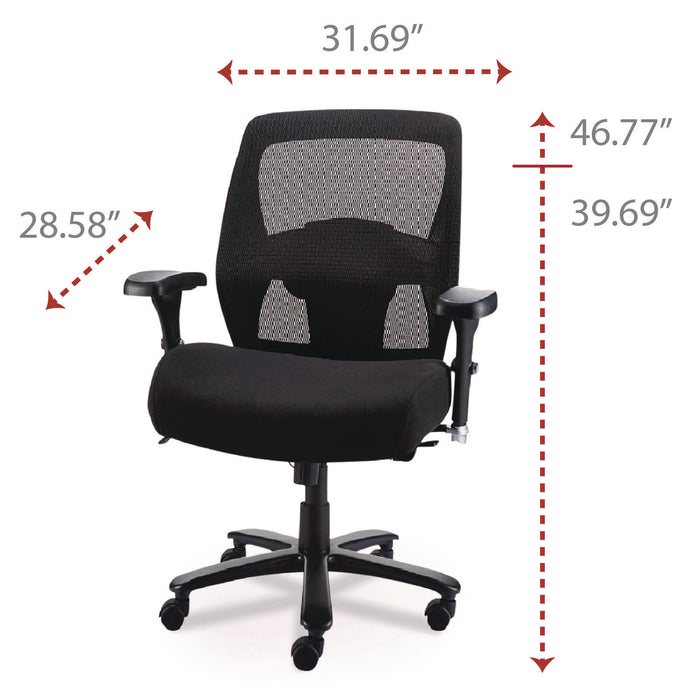 Alera Faseny Series Big and Tall Manager Chair, Supports Up to 400 lbs, 17.48" to 21.73" Seat Height, Black Seat/Back/Base