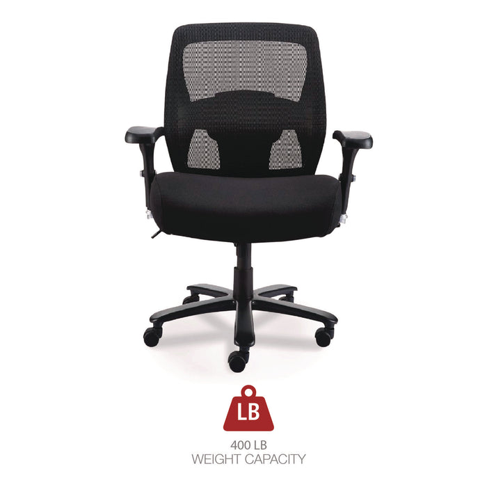 Alera Faseny Series Big and Tall Manager Chair, Supports Up to 400 lbs, 17.48" to 21.73" Seat Height, Black Seat/Back/Base