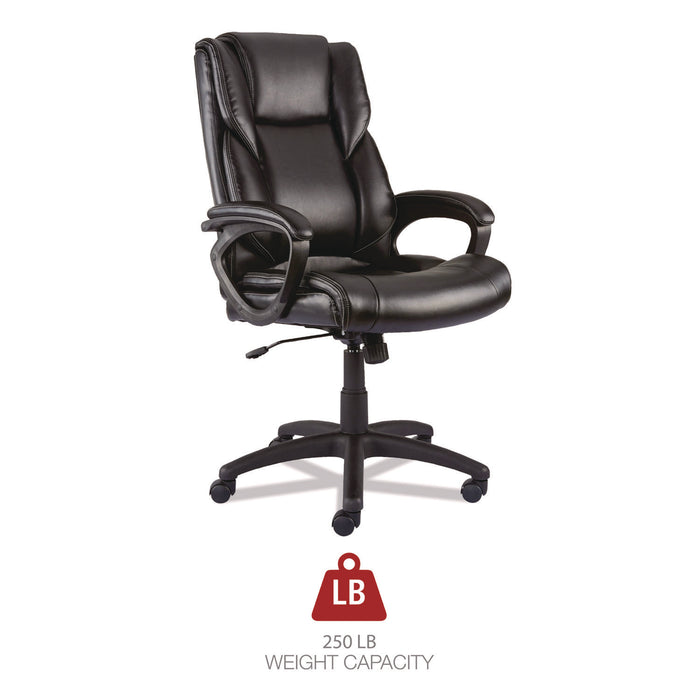 Alera Brosna Series Mid-Back Task Chair, Supports Up to 250 lb, 18.15" to 21.77 Seat Height, Black Seat/Back, Black Base