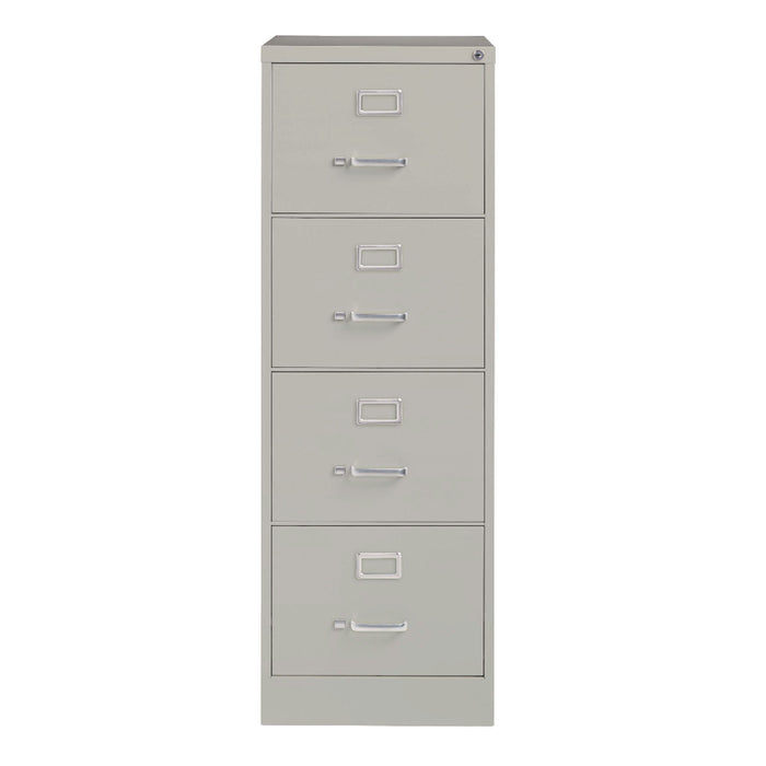 Economy Vertical File, 4 Legal-Size File Drawers, Light Gray, 18" x 25" x 52"