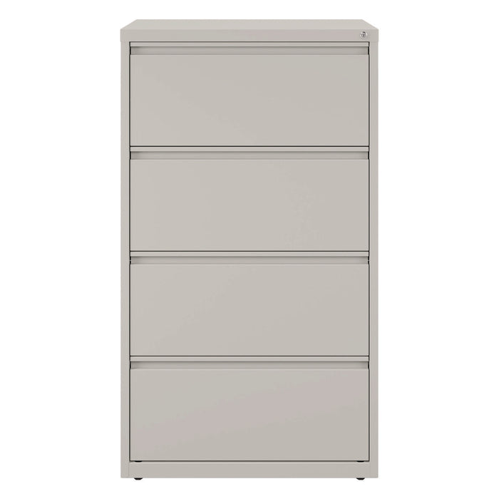 Lateral File, 4 Legal/Letter-Size File Drawers, Light Gray, 30" x 18.62" x 52.5"