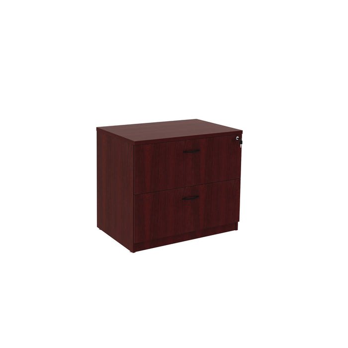 Alera Valencia Series Lateral File, 2 Legal/Letter-Size File Drawers, Mahogany, 34" x 22.75" x 29.5"