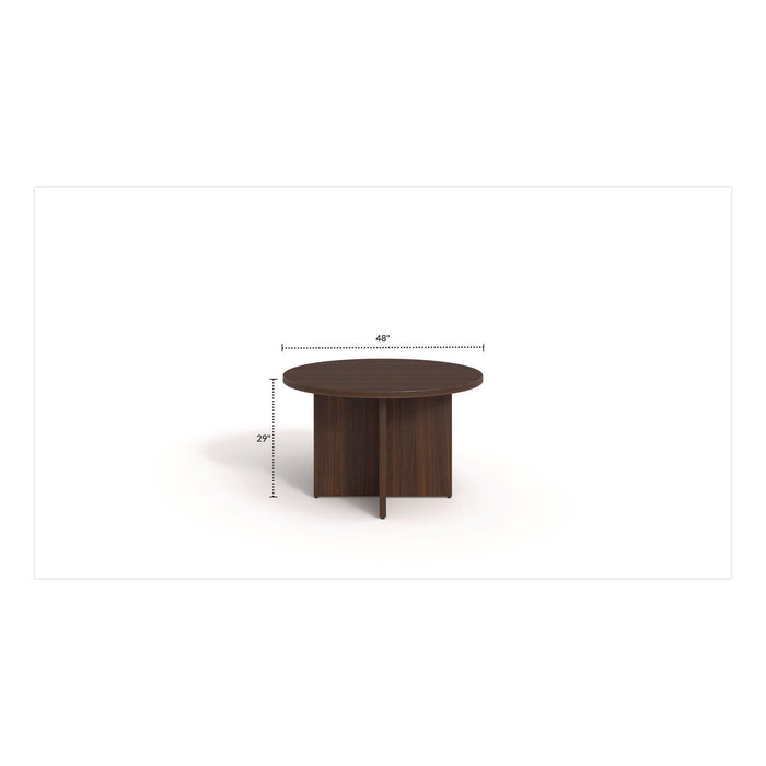 Alera Seville Round Conference Table, Round, 48" Diameter, Mahogany