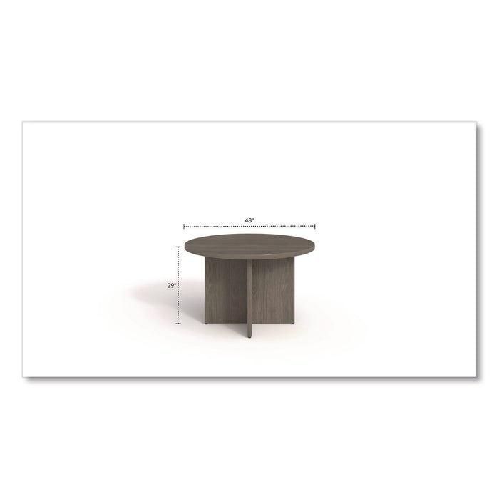 Alera Seville Round Conference Table, Round, 48" Diameter, Walnut