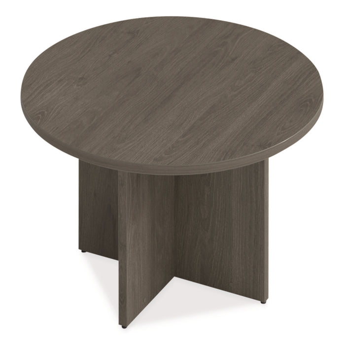 Alera Seville Round Conference Table, Round, 48" Diameter, Walnut