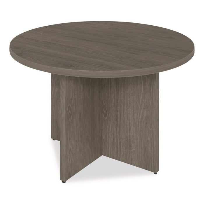 Alera Seville Round Conference Table, Round, 48" Diameter, Walnut