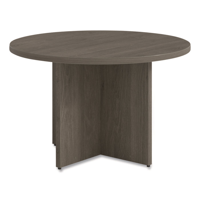 Alera Seville Round Conference Table, Round, 48" Diameter, Walnut