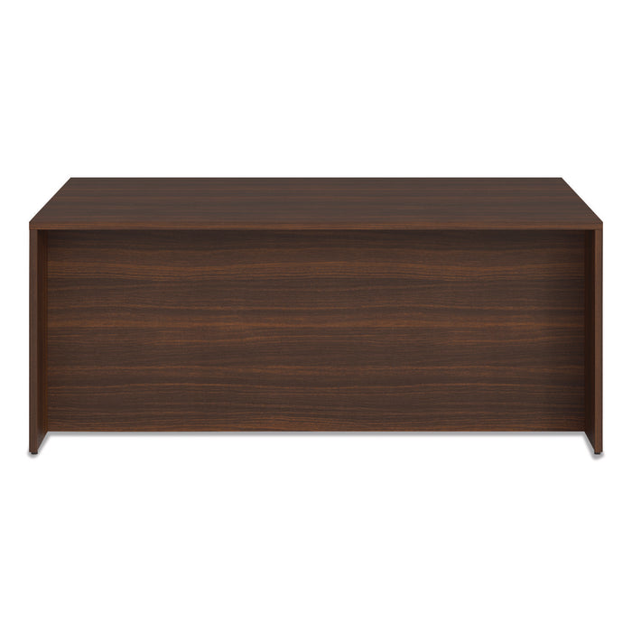 Alera Seville Series Double Pedestal Desk, 72" x 36" x 29", Mahogany