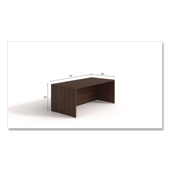 Alera Seville Series Desk Shell, 72" x 36" x 29", Mahogany