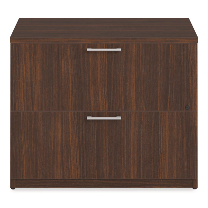 Alera Seville Series Lateral File Cabinet, 2 Legal-Size File Drawers, Mahogany, 36" x 24" x 29"