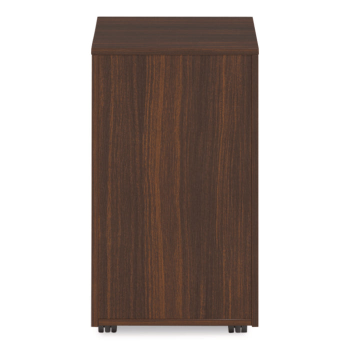 Alera Seville Series Mobile Pedestal, Left/Right, 3-Drawer: Box/Box/File, Legal, Mahogany, 15" x 18" x 27"