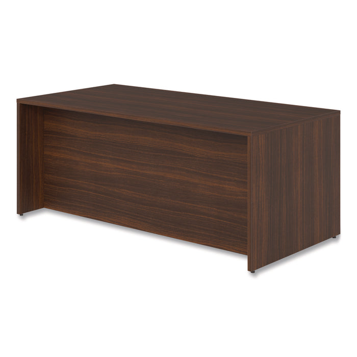 Alera Seville Series Single Pedestal Desk, Left Pedestal, 72" x 36" x 29", Mahogany