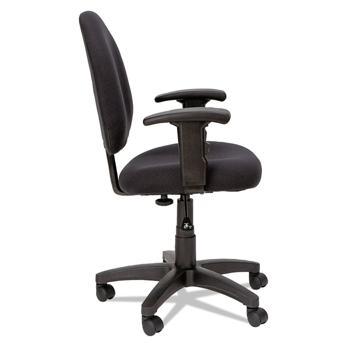 Alera Essentia Series Swivel Task Chair with Adjustable Arms, Supports Up to 275 lb, 17.71" to 22.44" Seat Height, Black