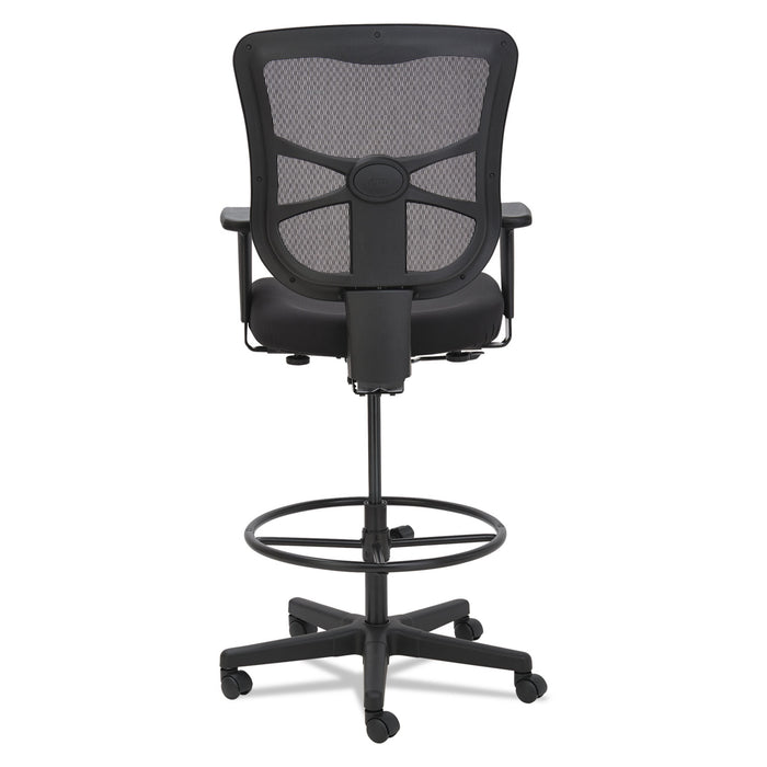 Alera Elusion Series Mesh Stool, Supports Up to 275 lb, 22.6" to 31.6" Seat Height, Black