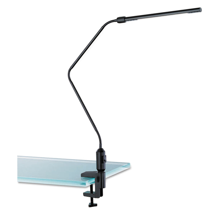 LED Desk Lamp With Interchangeable Base Or Clamp, 5.13w x 21.75d x 21.75h, Black