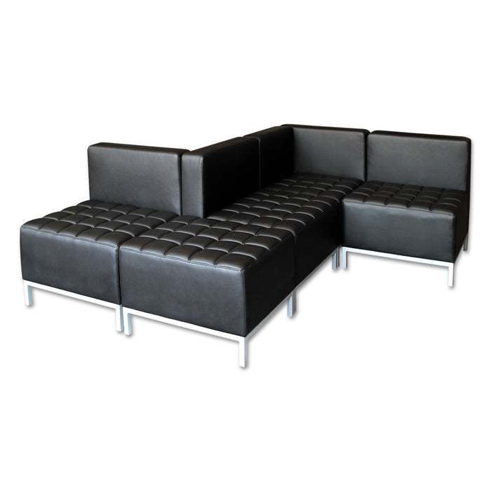 Alera QUB Series Ottoman, 26.38w x 21.5d x 17.5h, Black