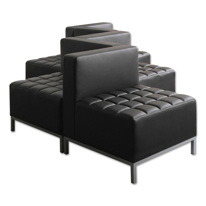 Alera QUB Series Armless L Sectional, 26.38w x 26.38d x 30.5h, Black