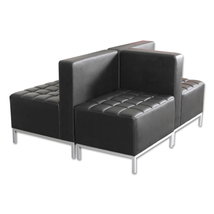 Alera QUB Series Powered Armless L Sectional, 26.38w x 26.38d x 30.5h, Black