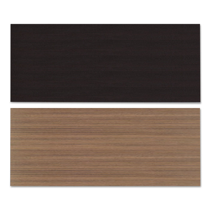 Reversible Laminate Table Top, Rectangular, 71.5w x 29.5d, Espresso/Walnut