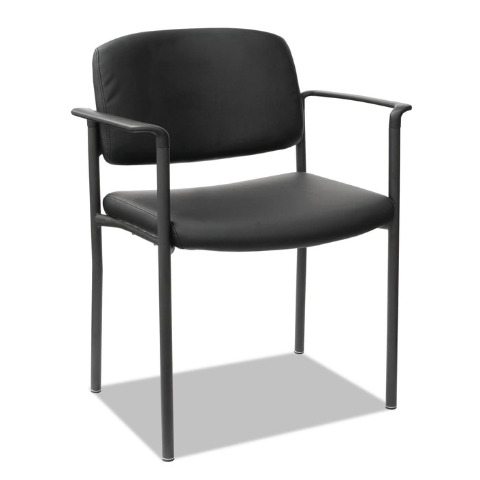 Alera Sorrento Series Ultra-Cushioned Stacking Guest Chair, 25.59" x 24.01" x 33.85", Black, 2/Carton