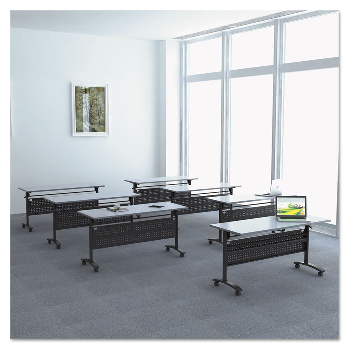 Alera Valencia Flip Training Table Base, Modesty Panel, 57.88w x 19.75d x 28.5h, Black