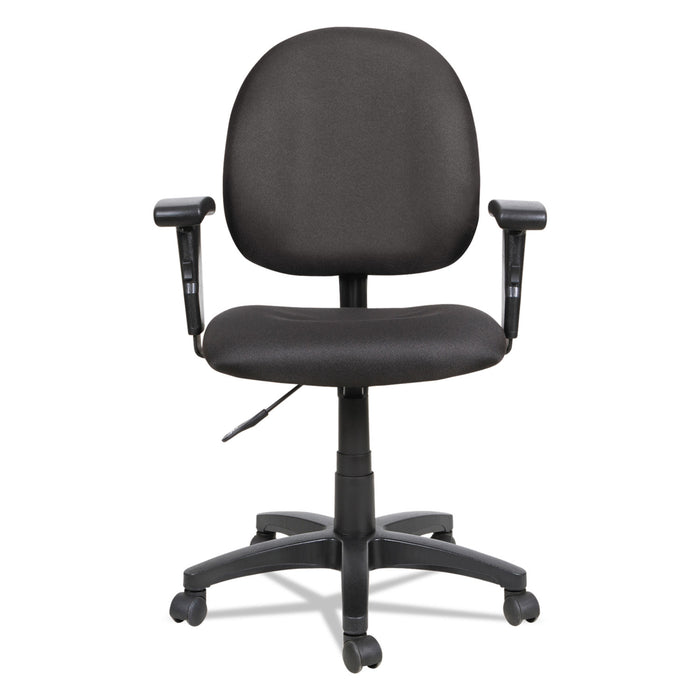 Alera Essentia Series Swivel Task Chair with Adjustable Arms, Supports Up to 275 lb, 17.71" to 22.44" Seat Height, Black