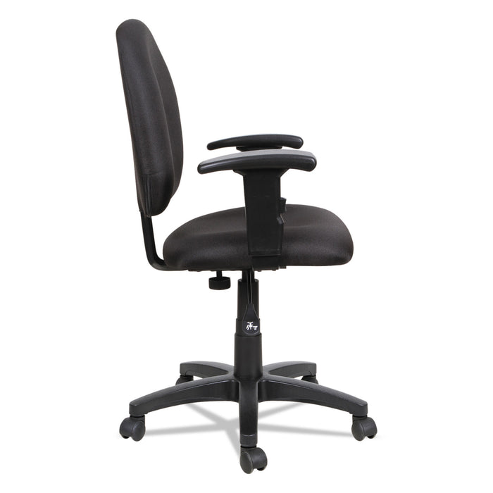 Alera Essentia Series Swivel Task Chair with Adjustable Arms, Supports Up to 275 lb, 17.71" to 22.44" Seat Height, Black