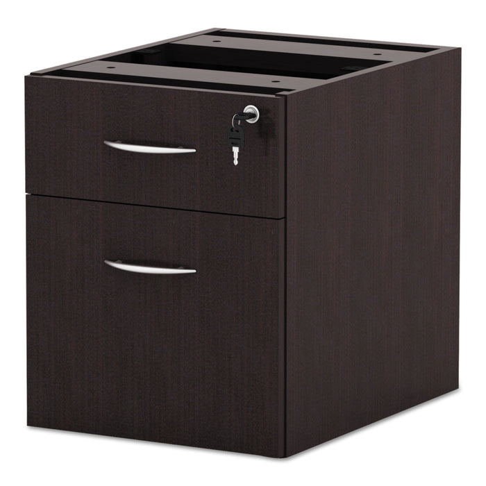 Alera Valencia Series Hanging Pedestal File, Left/Right, 2-Drawers: Box/File, Legal/Letter, Espresso, 15.63" x 20.5" x 19.25"