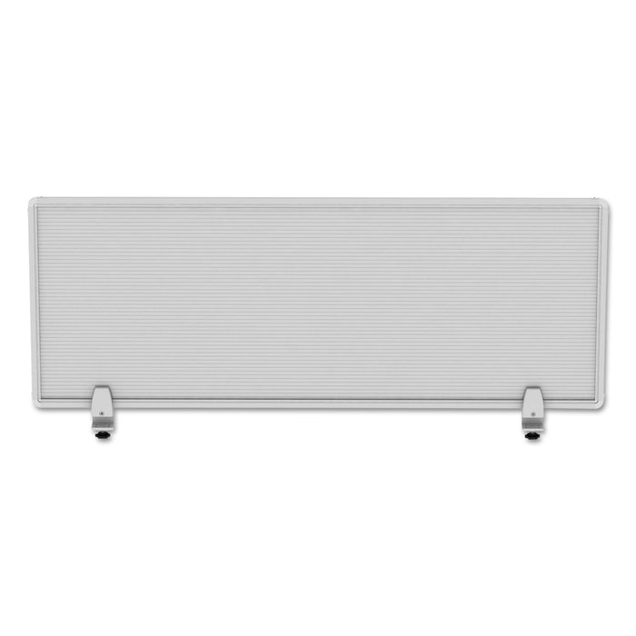 Polycarbonate Privacy Panel, 47w x 0.5d x 18h, Silver/Clear