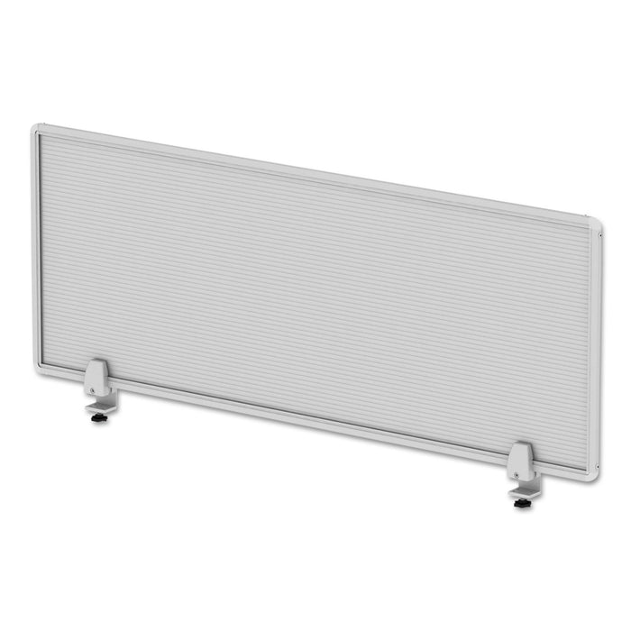 Polycarbonate Privacy Panel, 47w x 0.5d x 18h, Silver/Clear