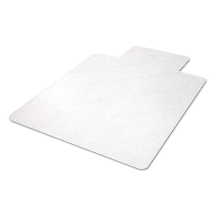 All Day Use Non-Studded Chair Mat for Hard Floors, 45 x 53, Wide Lipped, Clear