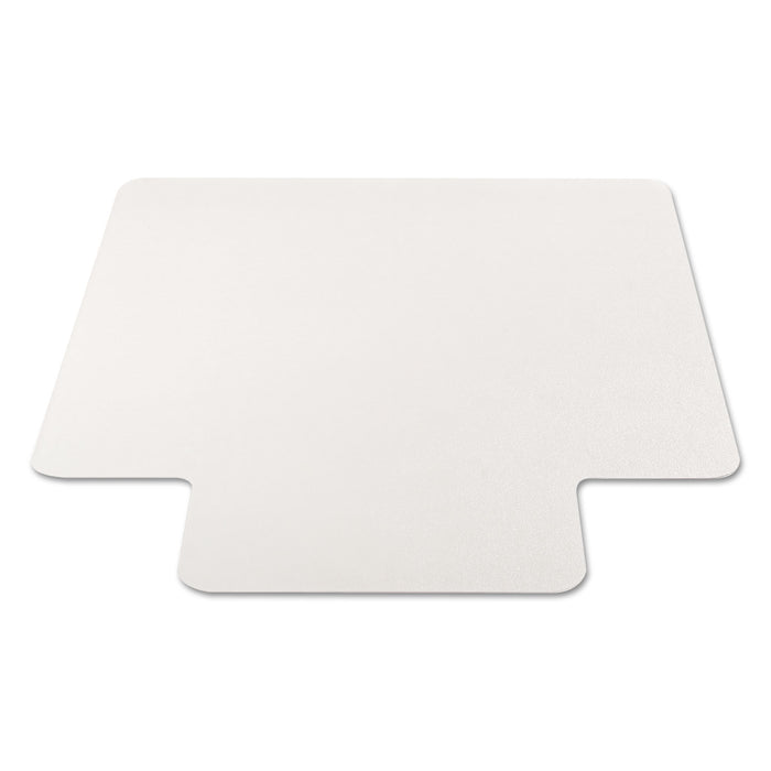 All Day Use Non-Studded Chair Mat for Hard Floors, 45 x 53, Wide Lipped, Clear