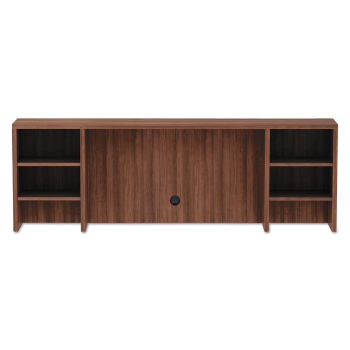 Alera Valencia Series Organizer Hutch, 70.63w x 11.75d x 23.63h, Modern Walnut