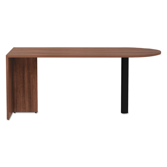 Alera Valencia Series D-Top Desk, 71" x 29.5" x 29.5", Modern Walnut