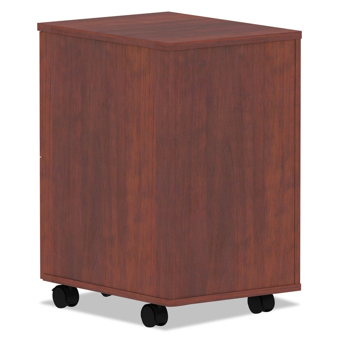 Alera Valencia Series Mobile Pedestal, Left or Right, 2 Legal/Letter-Size File Drawers, Medium Cherry, 15.38" x 20" x 26.63"