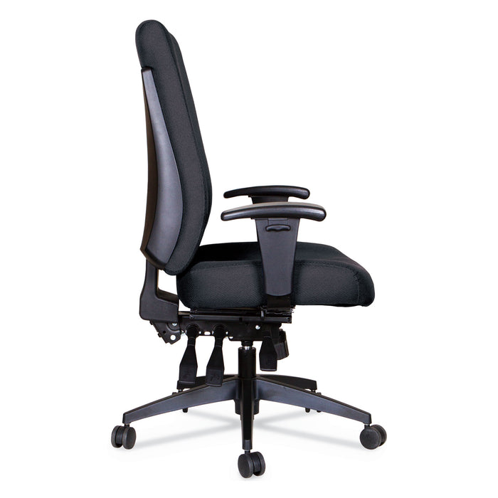 Alera Elusion Series Mesh Mid-Back Swivel/Tilt Chair, Supports Up to 275 lb, 17.9" to 21.6" Seat Height, Black