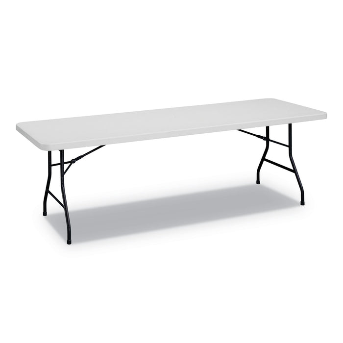 Rectangular Plastic Folding Table, 96w x 30d x 29.25h, White