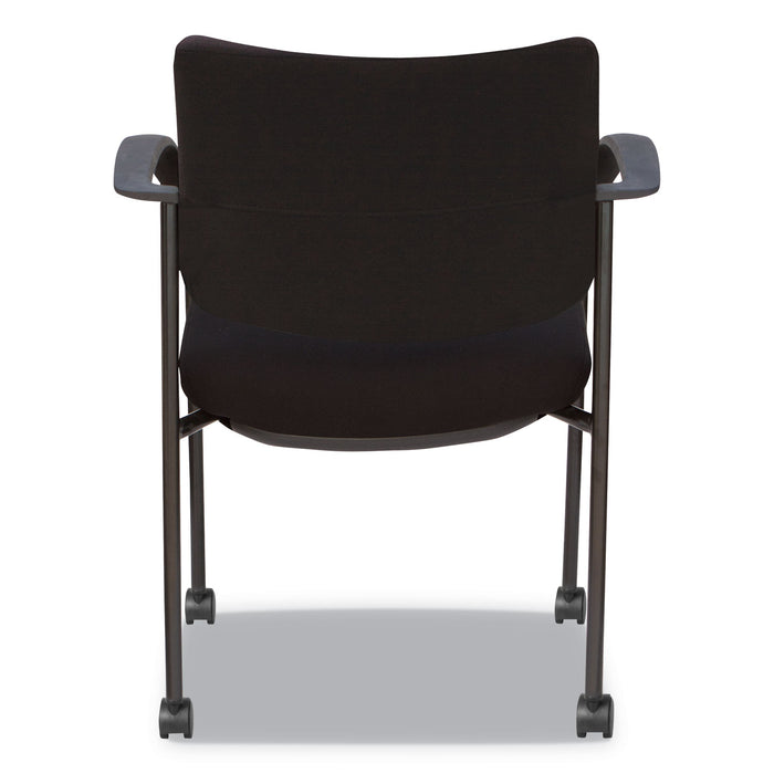 Alera IV Series Fabric Back/Seat Guest Chairs, 24.8" x 22.83" x 32.28", Black Seat, Black Back, Black Base, 2/Carton