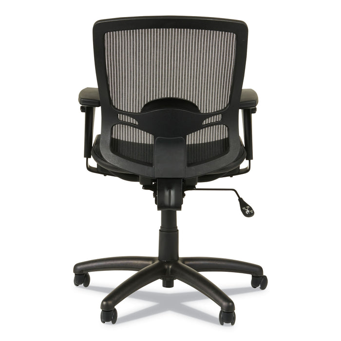 Alera Etros Series Suspension Mesh Mid-Back Synchro Tilt Chair, Supports Up to 275 lb, 15.74" to 19.68" Seat Height, Black